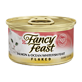 Fancy Feast Cat Food Flaked Salmon & Ocean Whitefish Feast Full-Size Picture